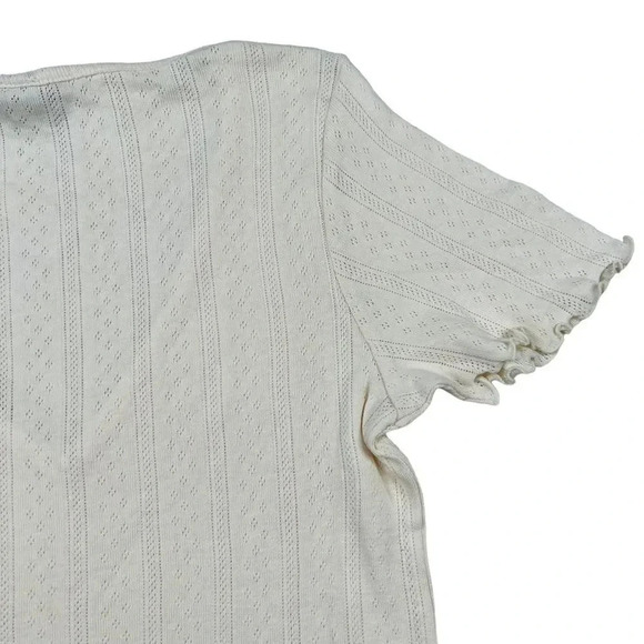 Vero Moda Short Sleeve V Neck Babydoll Style Top Birch Cream NEW Size XS - Picture 8 of 10